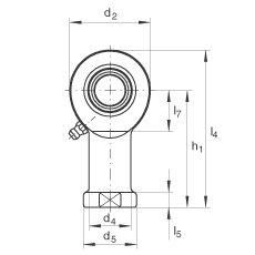 桿端軸承 GIR60-DO-2RS, 根據 DIN ISO 12 240-4 標準，帶右旋內螺紋，需維護，兩側唇密封