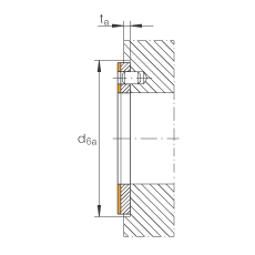 推力墊圈 EGW26-E40, 推力墊圈，免維護，帶鋼襯