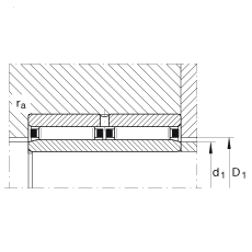 滾針軸承 NAO30X45X26-ZW-ASR1, 無擋邊，雙列