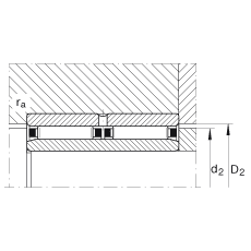 滾針軸承 NAO30X45X26-ZW-ASR1, 無擋邊，雙列